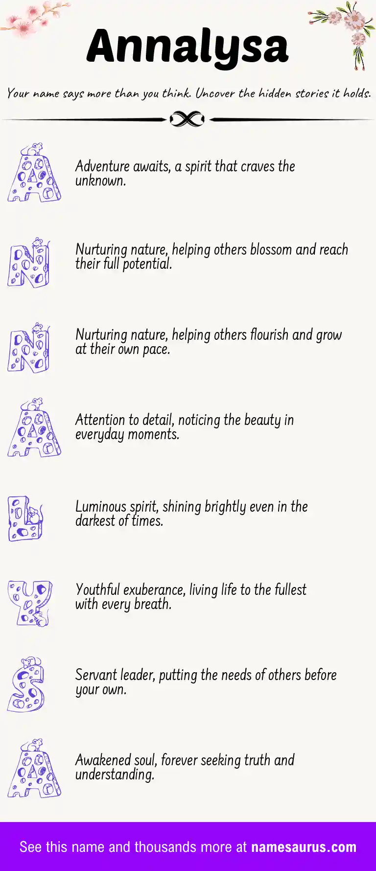 Acrostic poem about Annalysa.