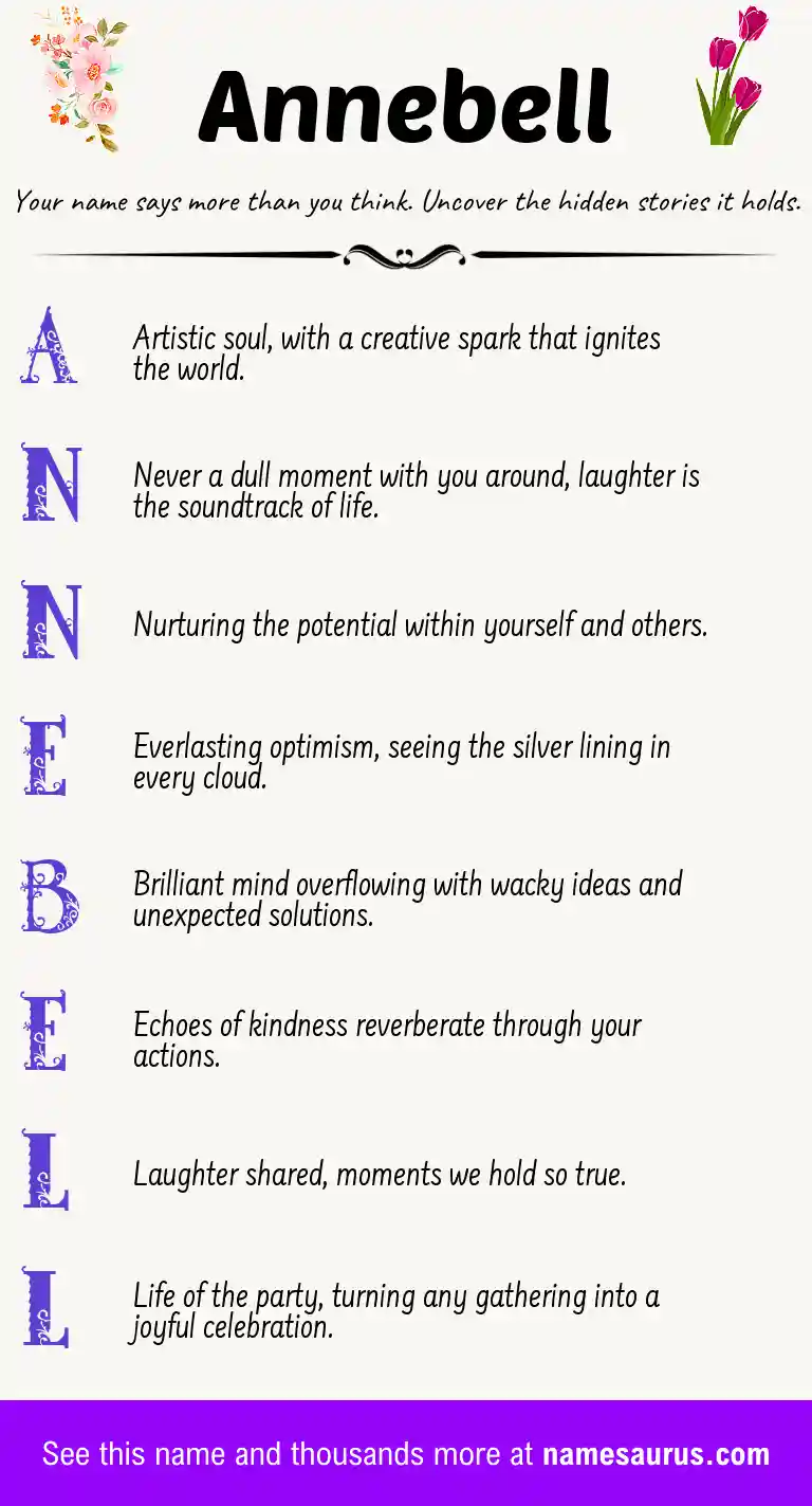 Acrostic poem about Annebell.