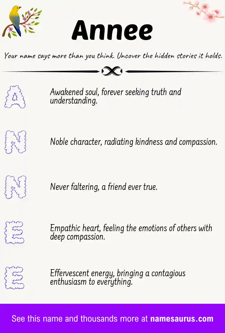 Acrostic poem about Annee.