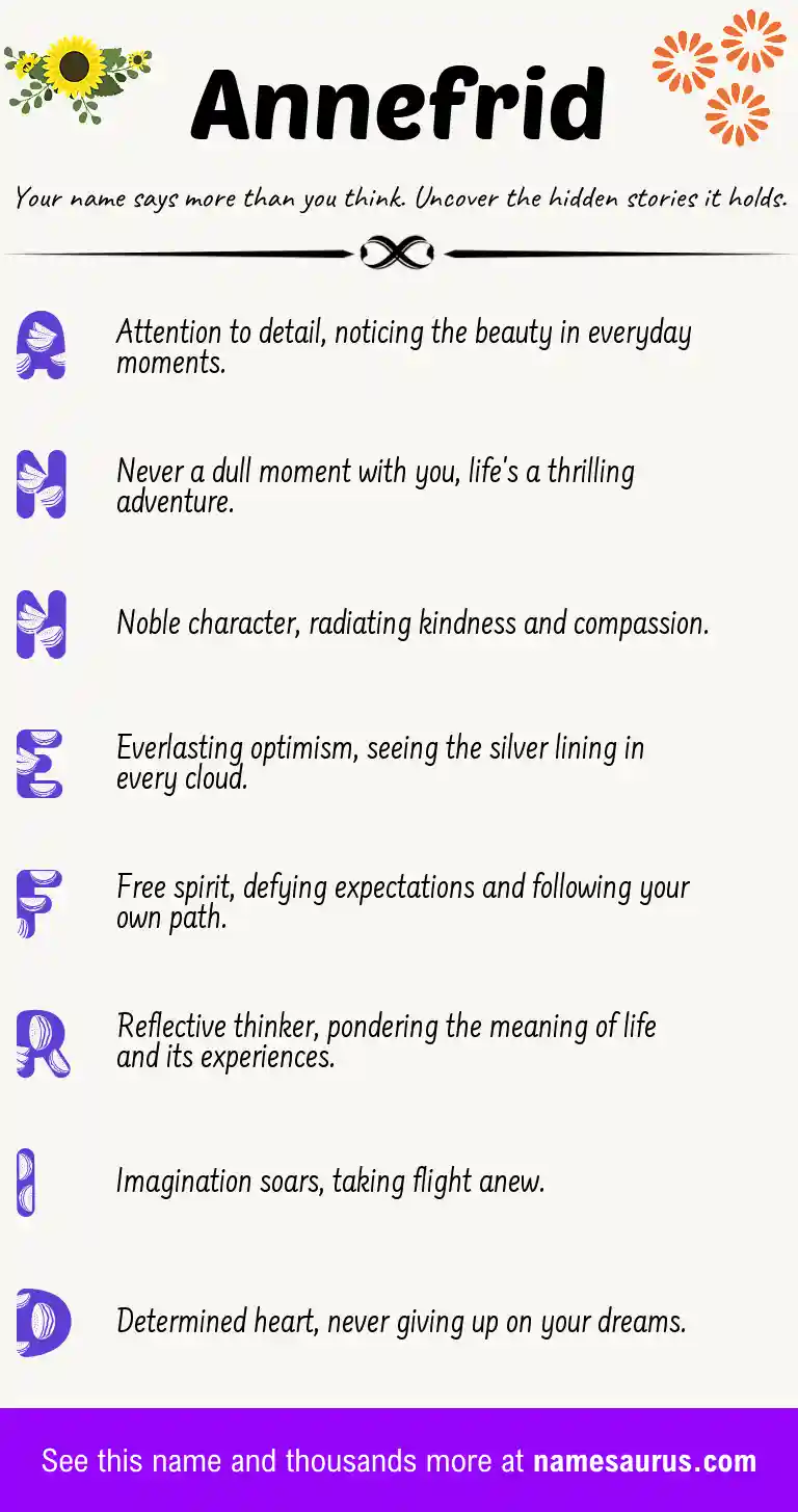Acrostic poem about Annefrid.