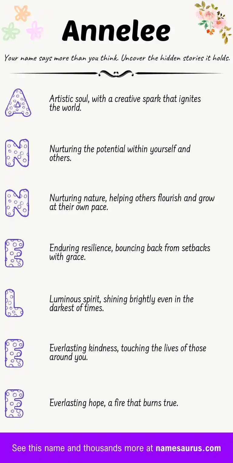 Acrostic poem about Annelee.