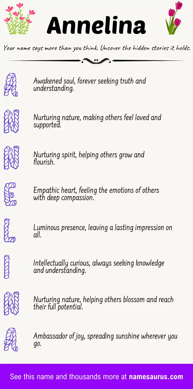 Acrostic poem about Annelina.