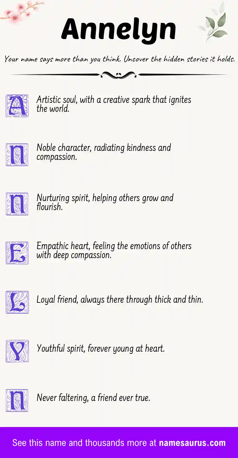Acrostic poem about Annelyn.