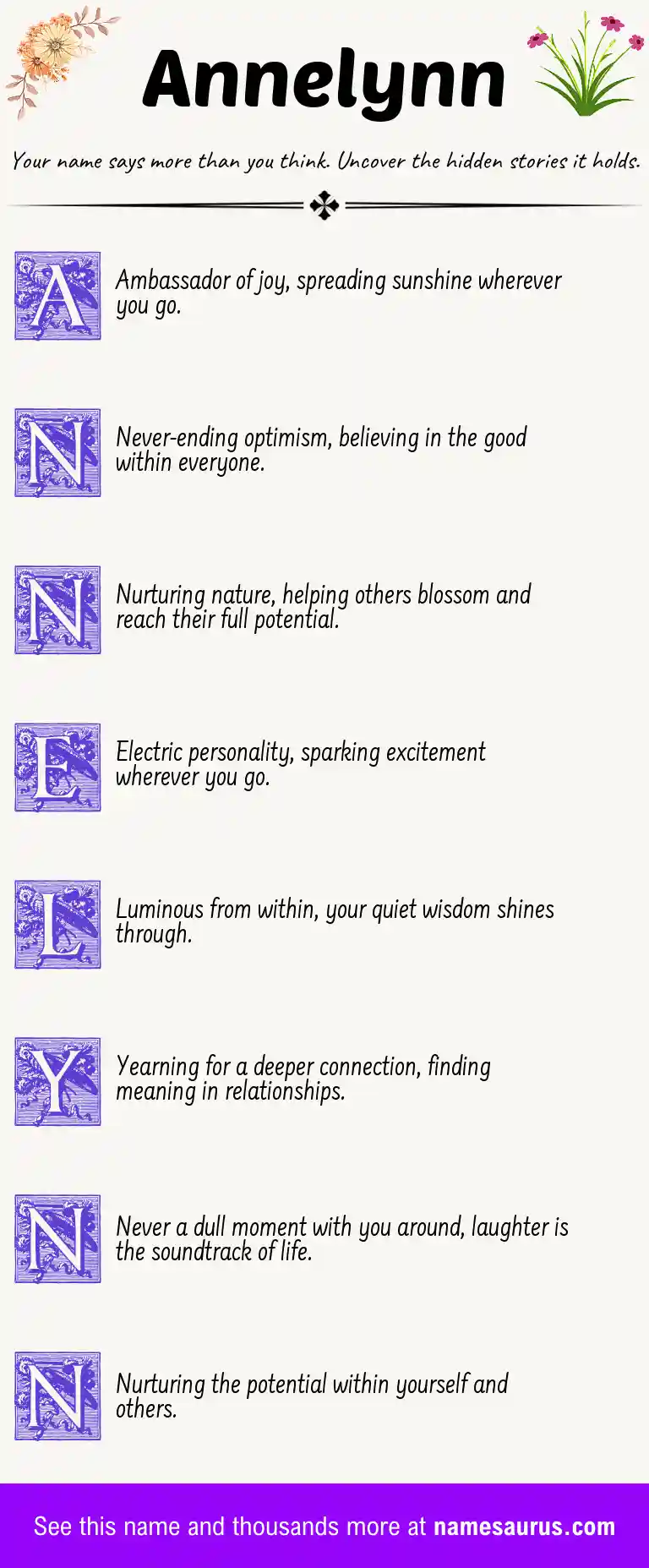 Acrostic poem about Annelynn.