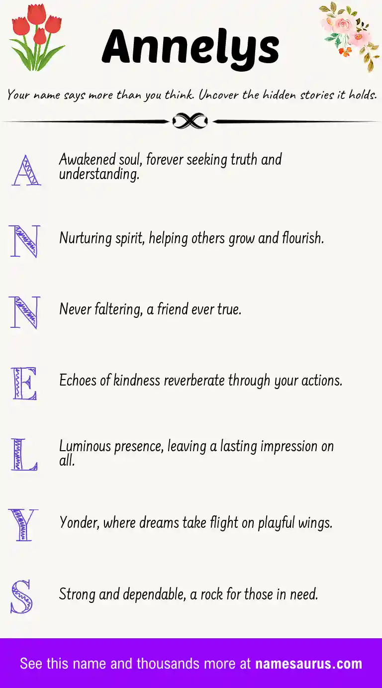 Acrostic poem about Annelys.