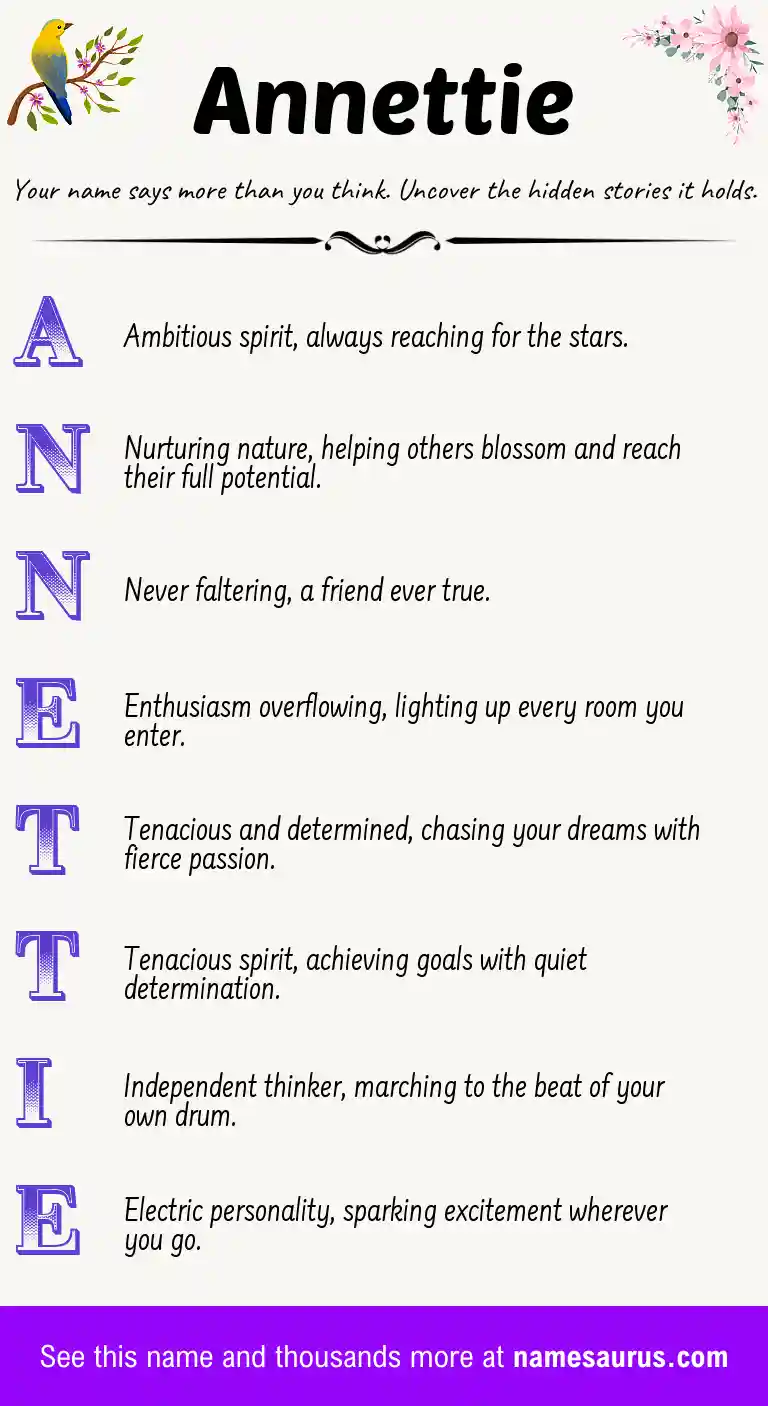 Acrostic poem about Annettie.