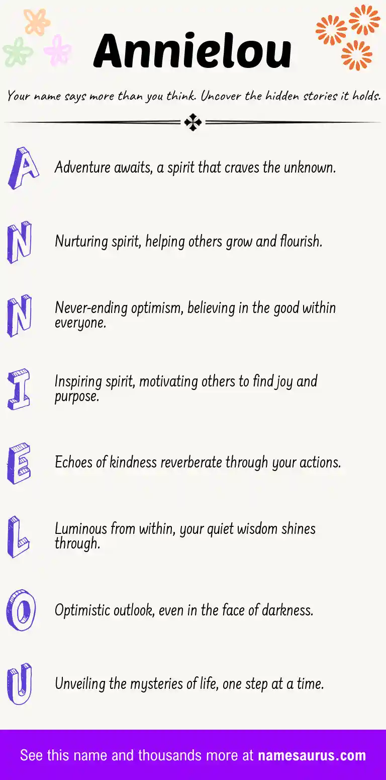 Acrostic poem about Annielou.