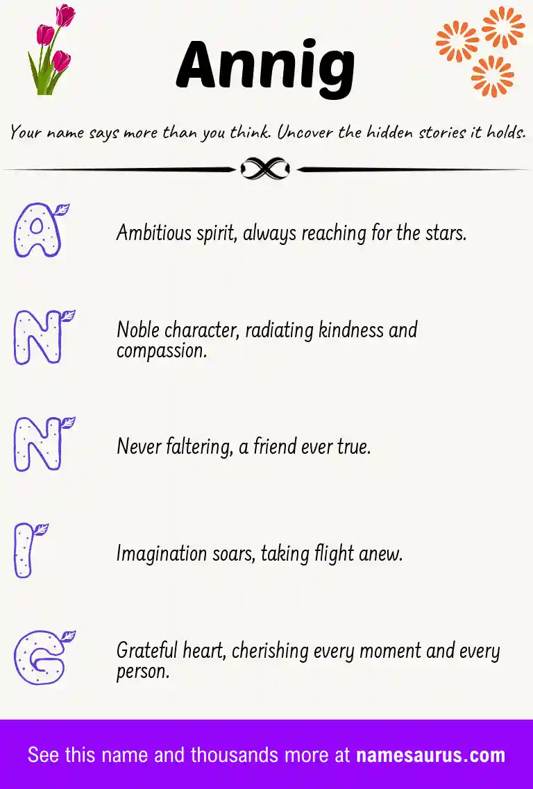 Acrostic poem about Annig.