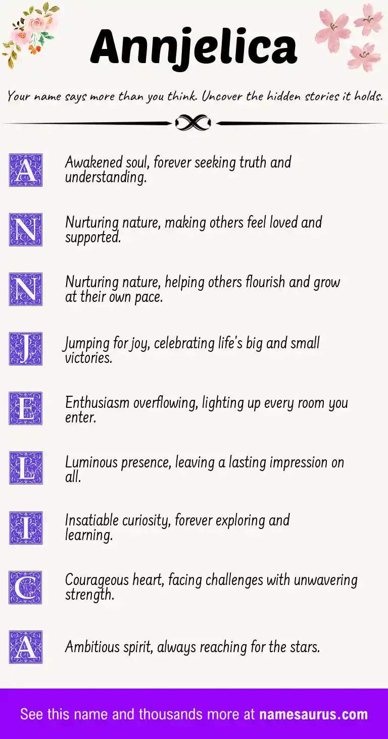 Acrostic poem about Annjelica.