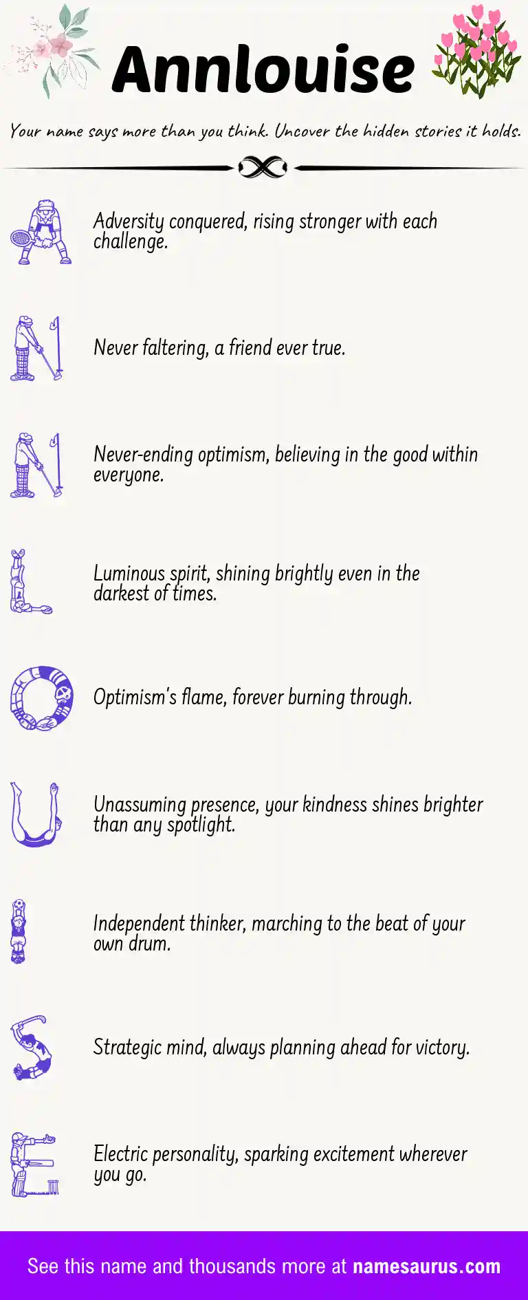 Acrostic poem about Annlouise.