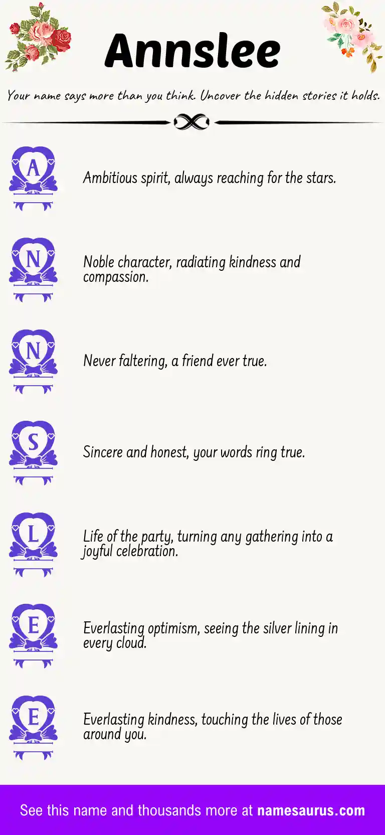 Acrostic poem about Annslee.