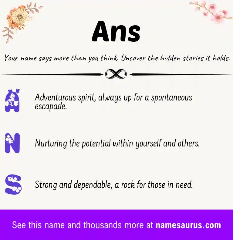 Acrostic poem about Ans.