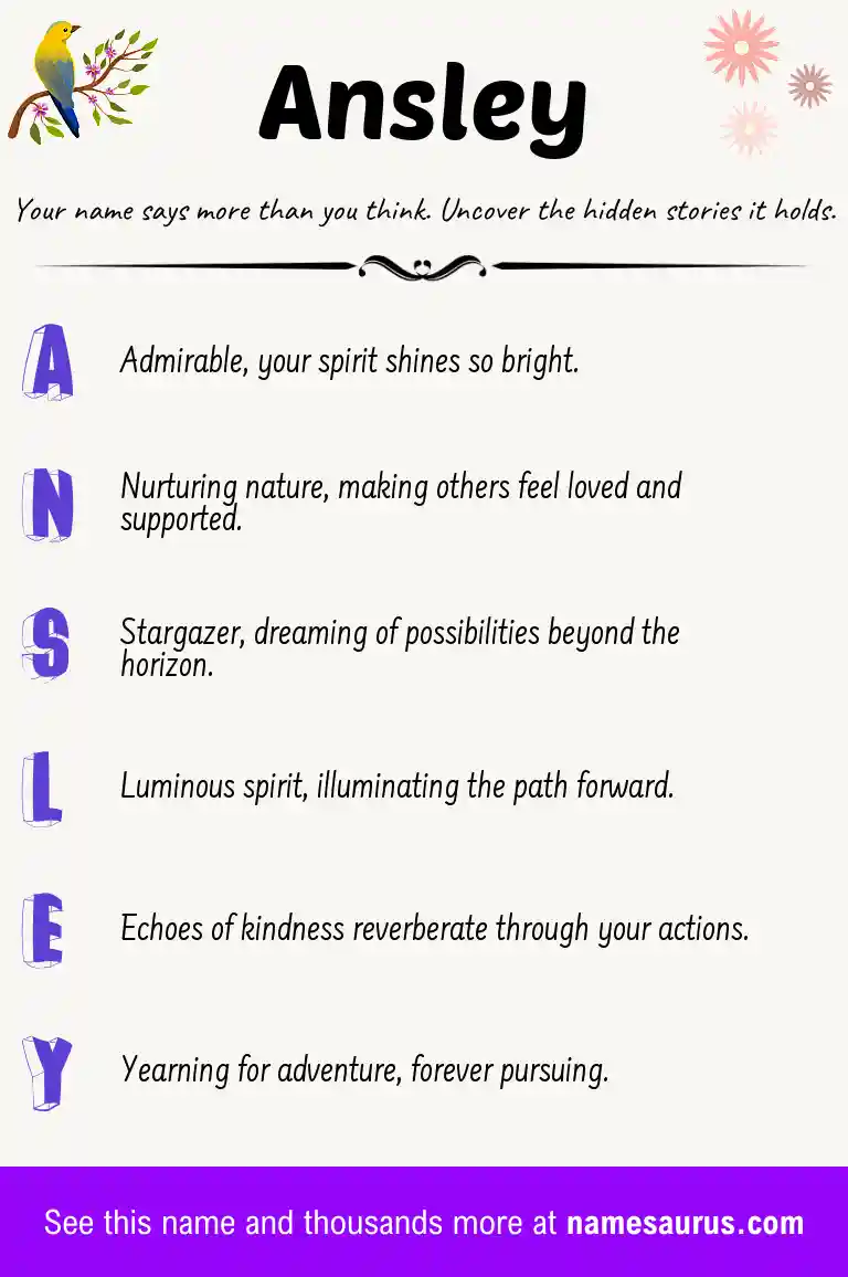 Acrostic poem about Ansley.
