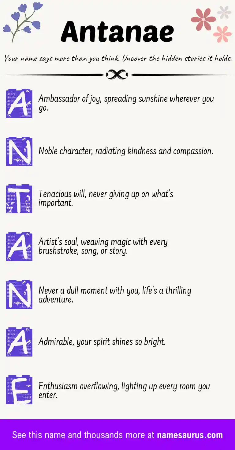 Acrostic poem about Antanae.