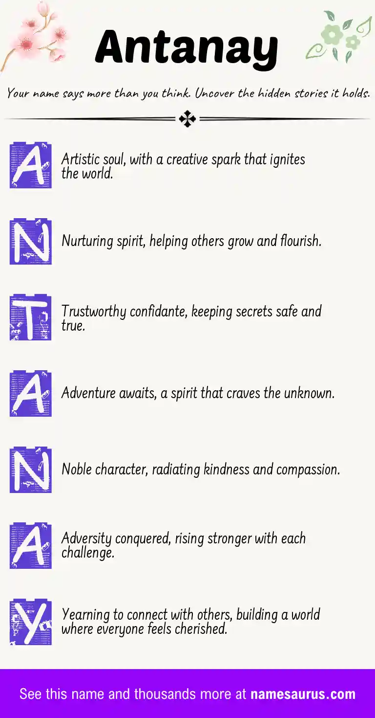 Acrostic poem about Antanay.