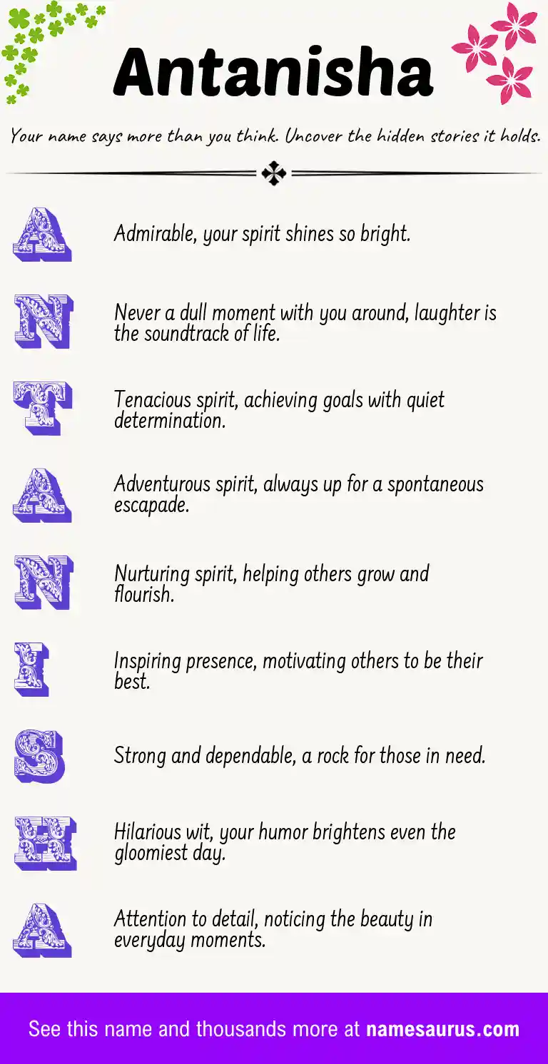Acrostic poem about Antanisha.