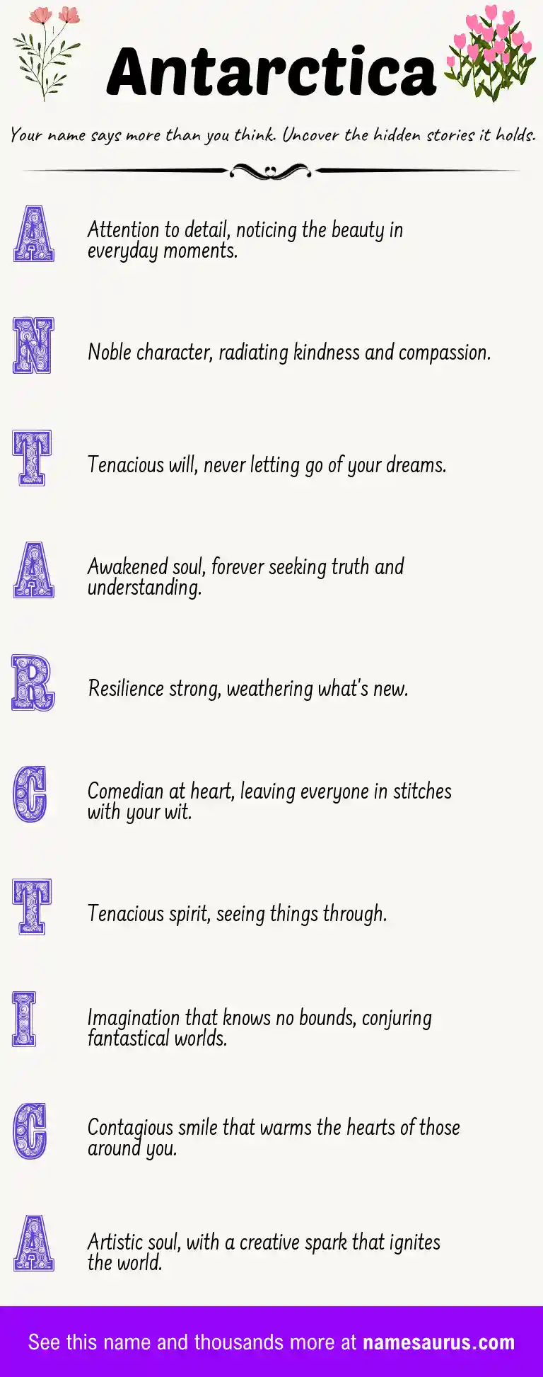 Acrostic poem about Antarctica.