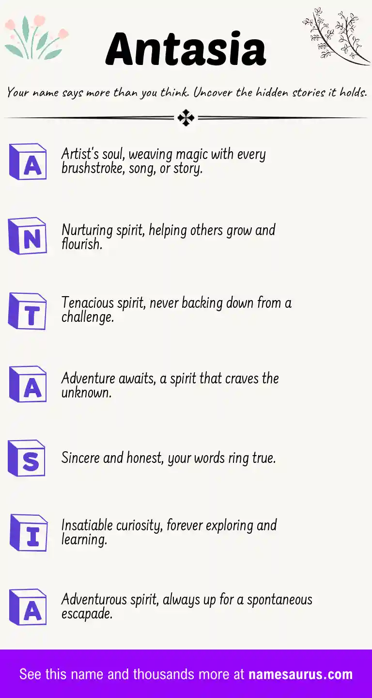 Acrostic poem about Antasia.