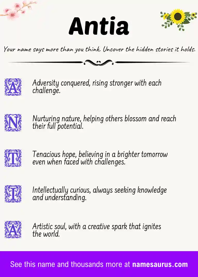 Acrostic poem about Antia.