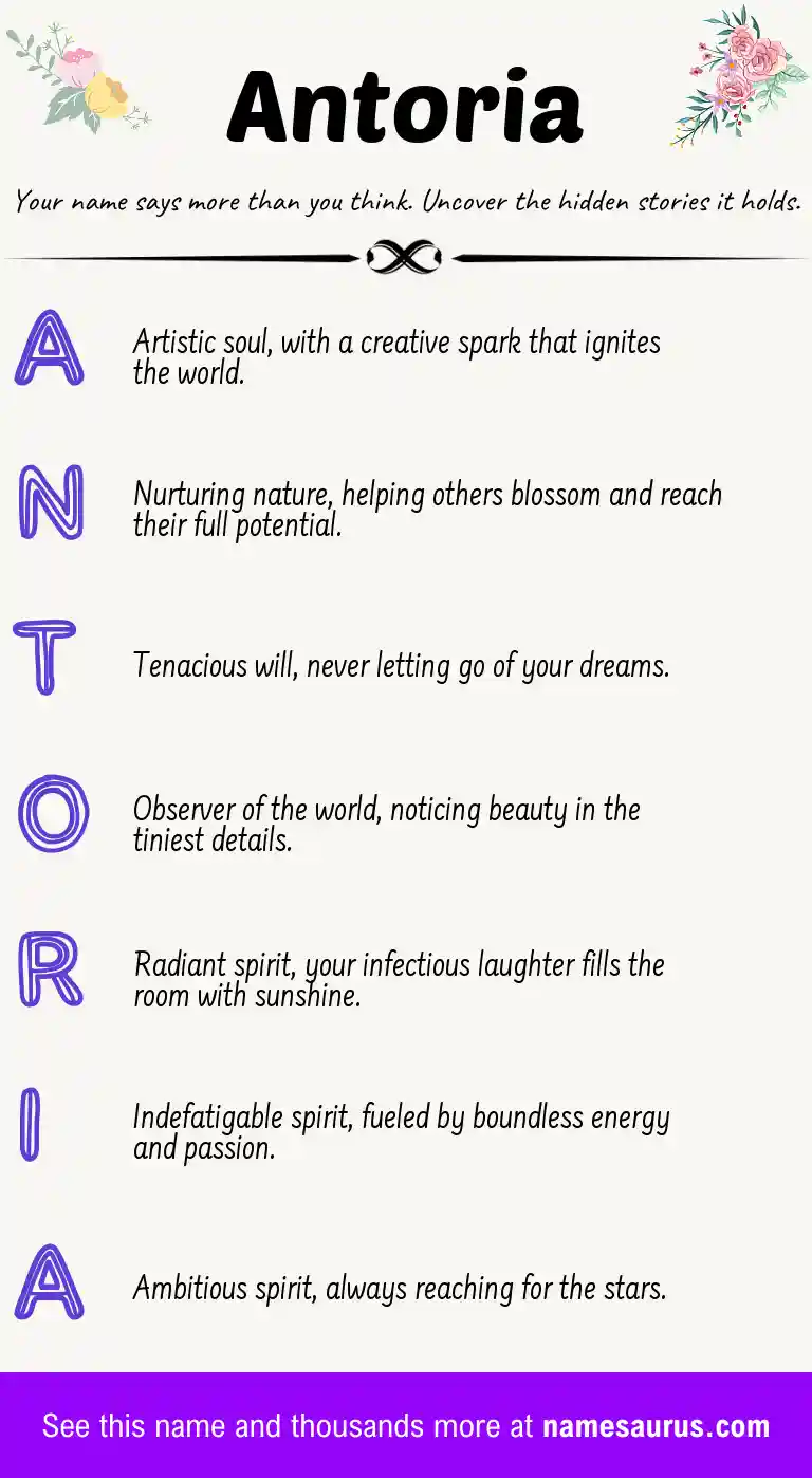 Acrostic poem about Antoria.