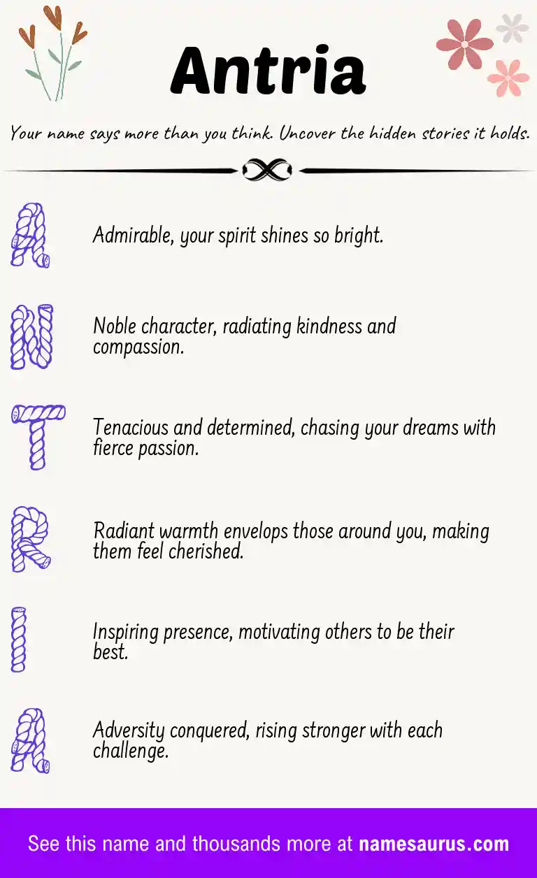Acrostic poem about Antria.