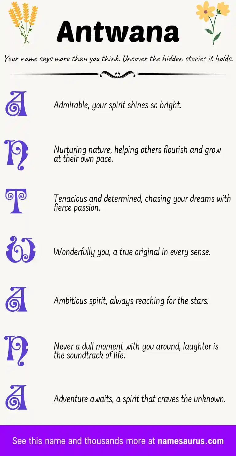 Acrostic poem about Antwana.