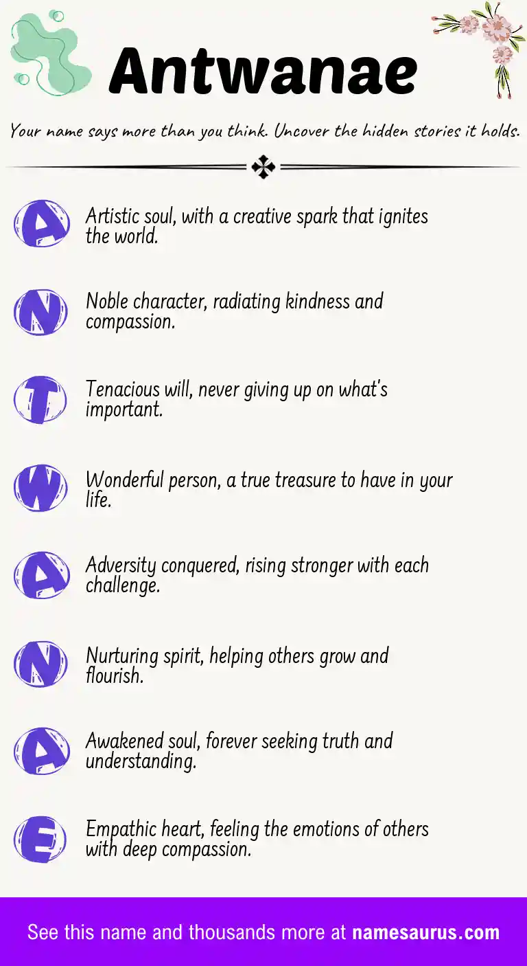 Acrostic poem about Antwanae.