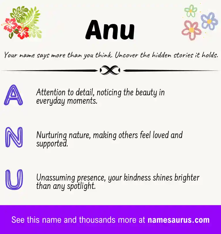Acrostic poem about Anu.