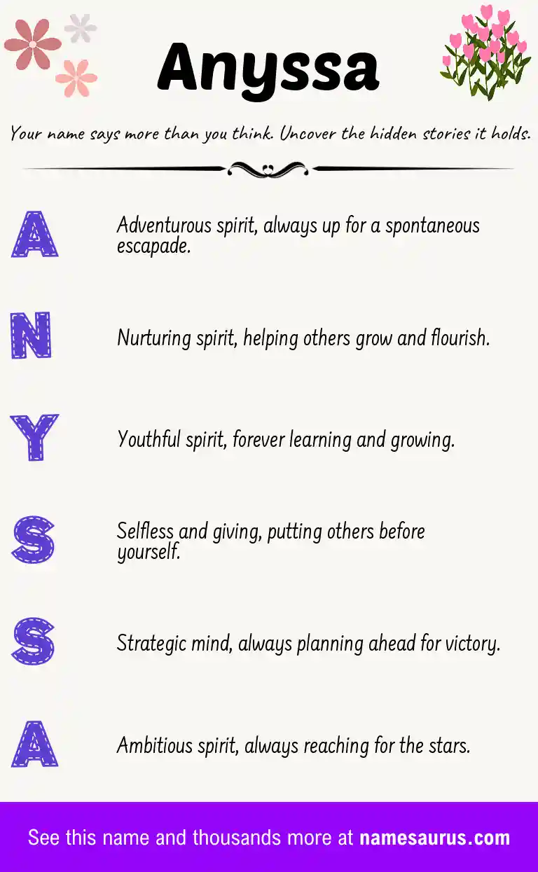 Acrostic poem about Anyssa.