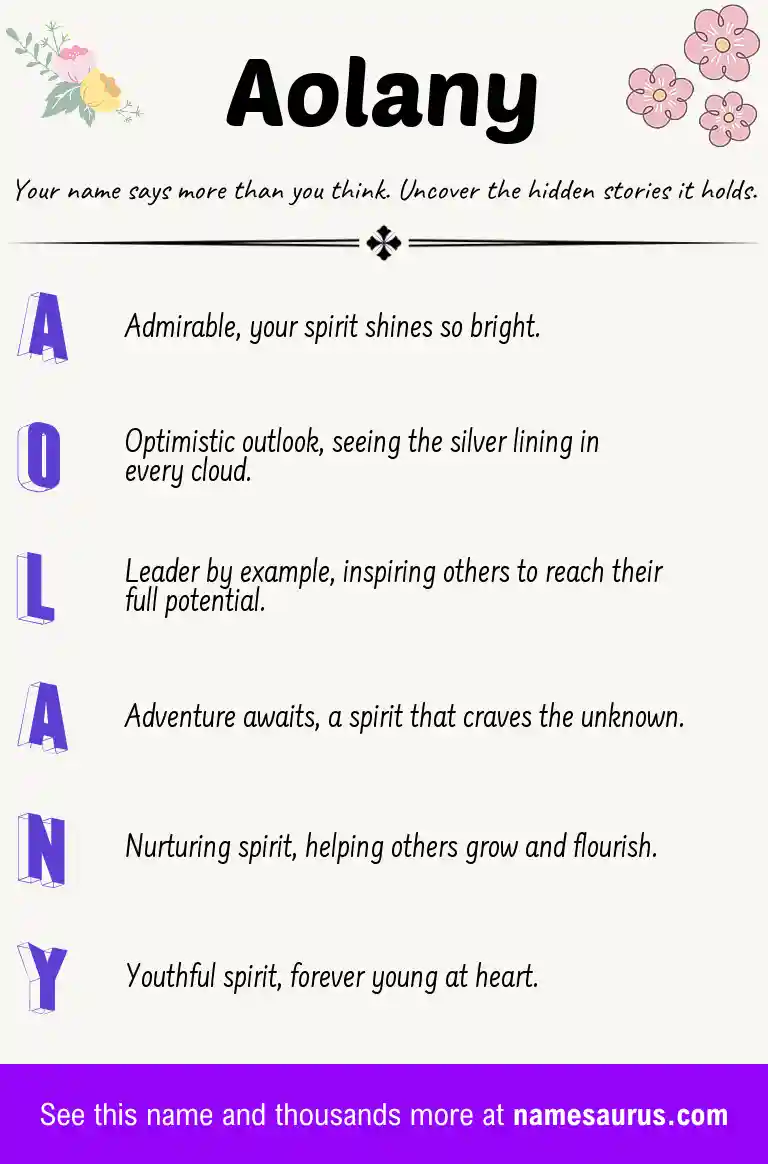 Acrostic poem about Aolany.