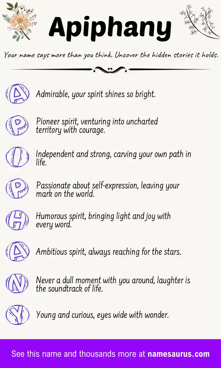 Acrostic poem about Apiphany.