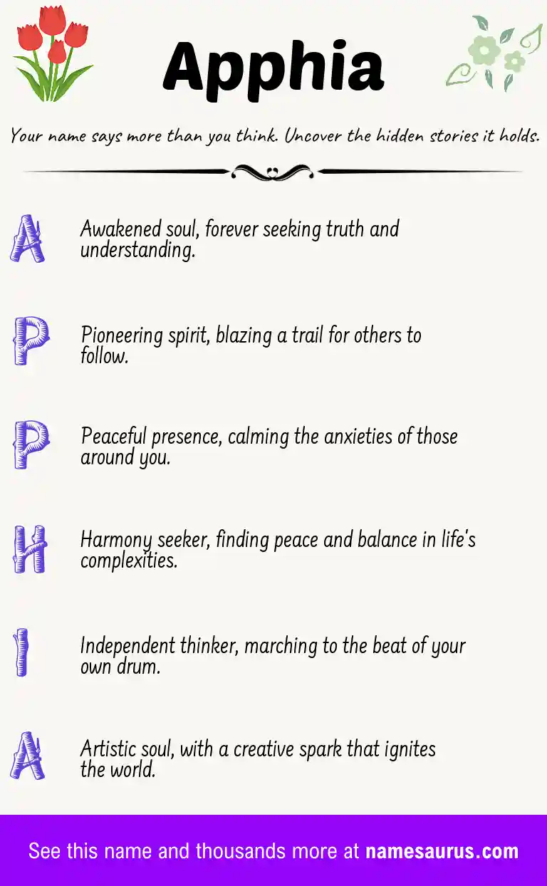 Acrostic poem about Apphia.