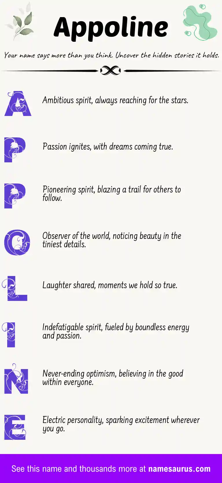 Acrostic poem about Appoline.