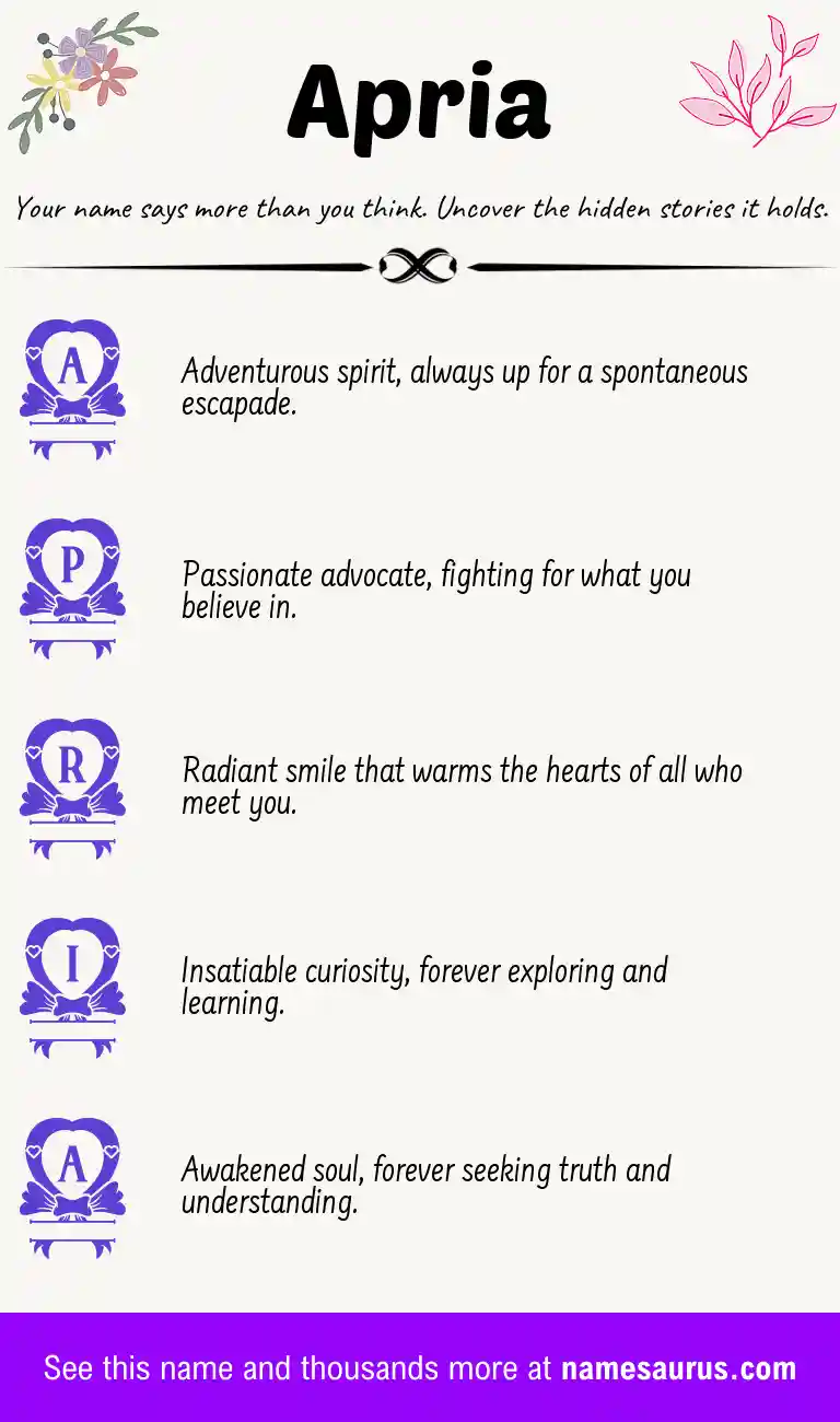 Acrostic poem about Apria.