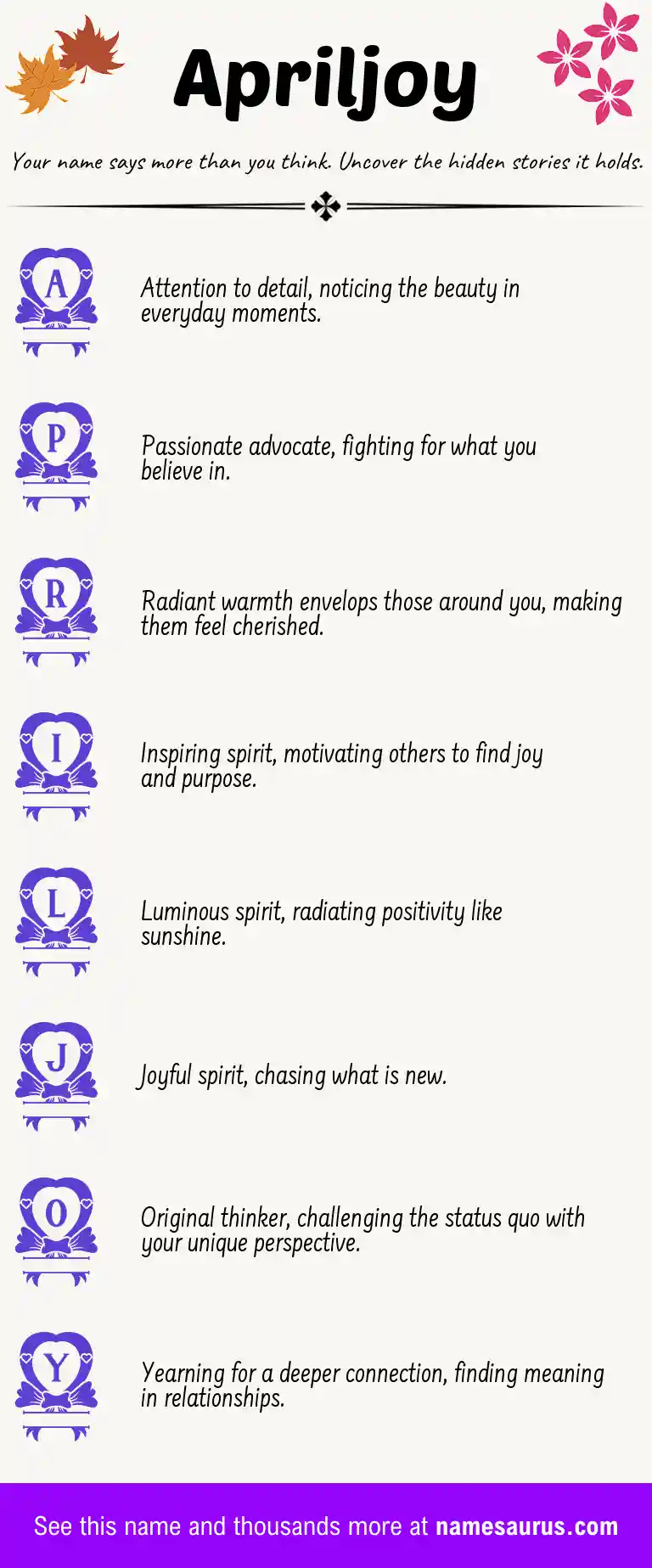 Acrostic poem about Apriljoy.