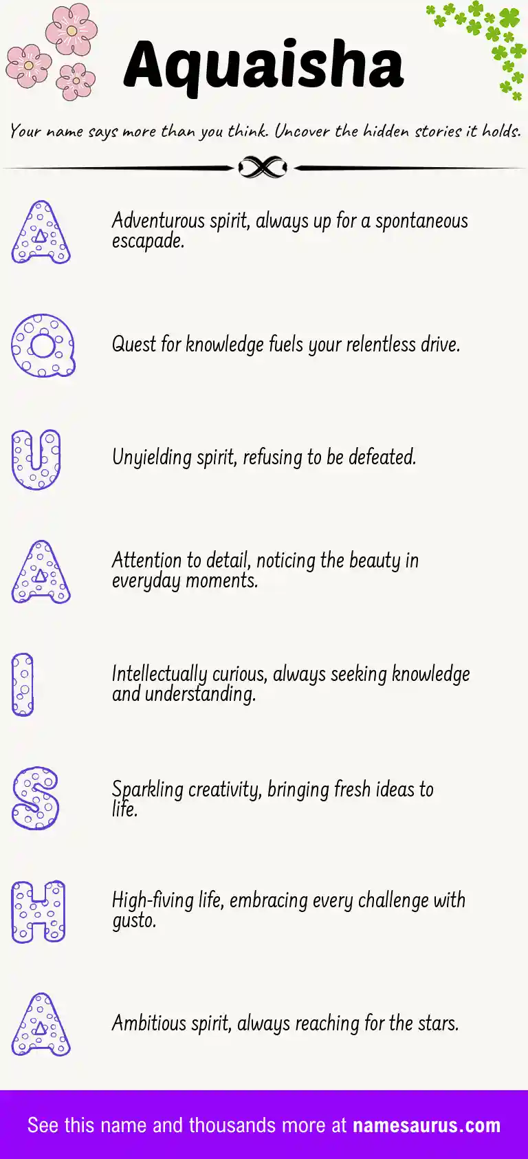 Acrostic poem about Aquaisha.
