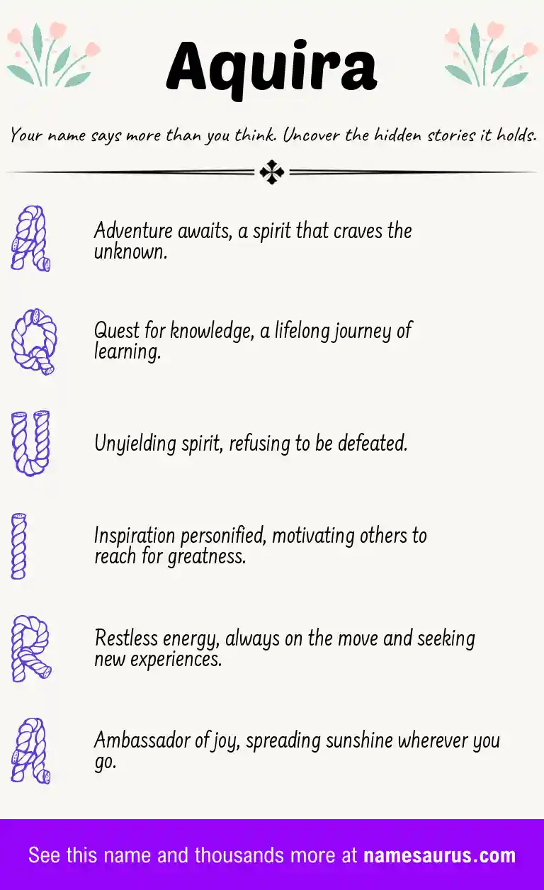 Acrostic poem about Aquira.