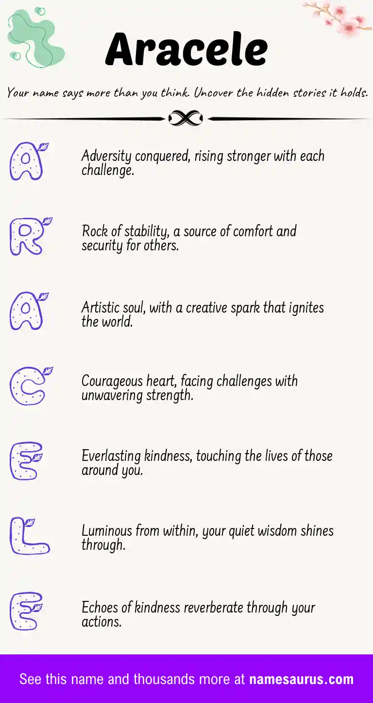 Acrostic poem about Aracele.