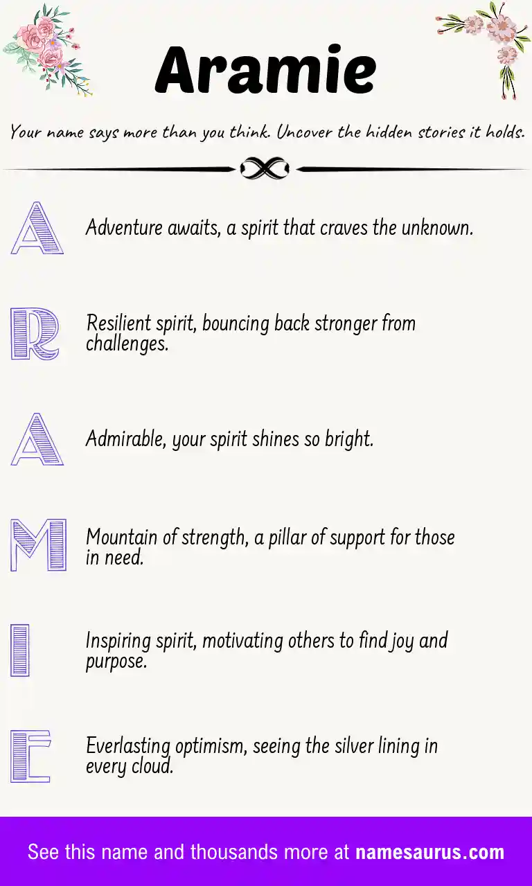 Acrostic poem about Aramie.