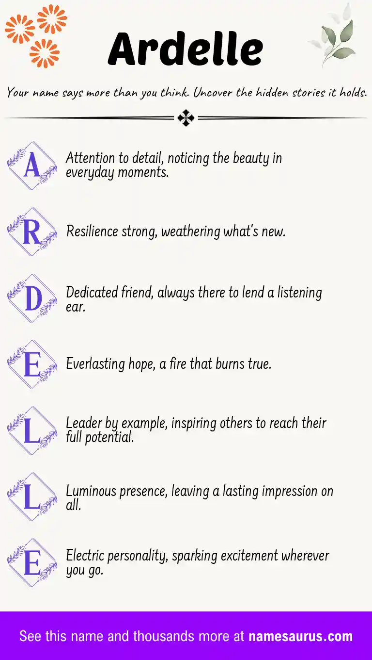 Acrostic poem about Ardelle.