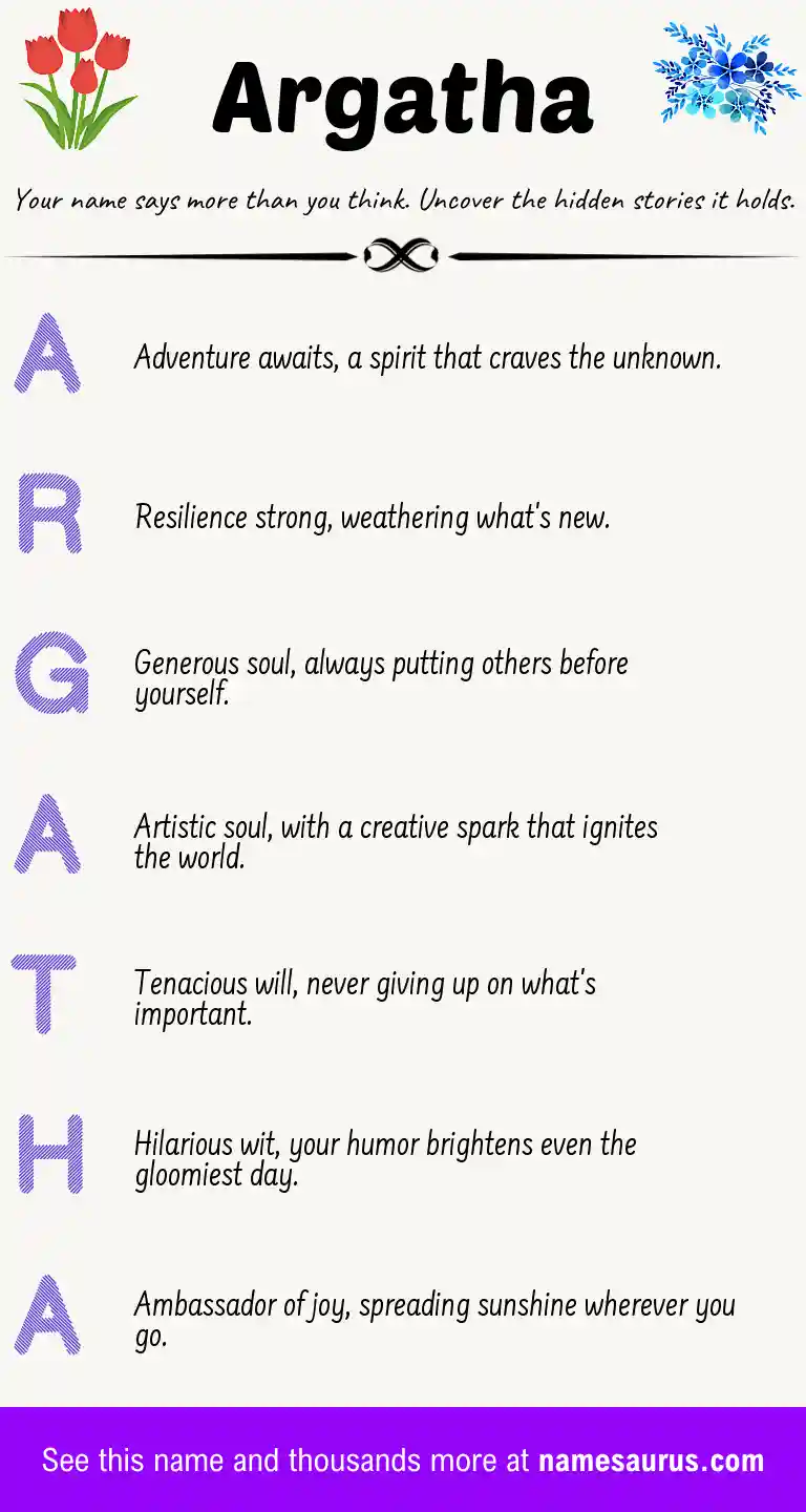 Acrostic poem about Argatha.
