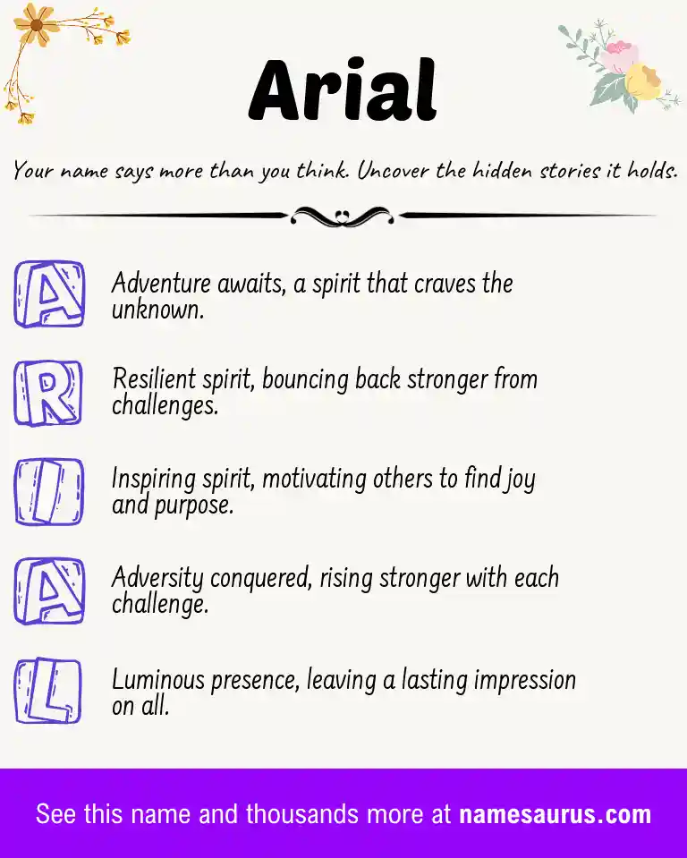 Acrostic poem about Arial.