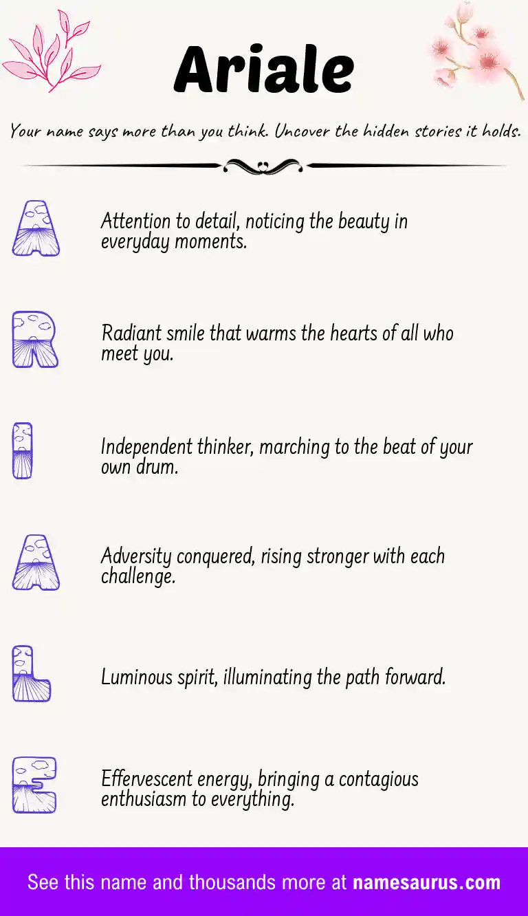 Acrostic poem about Ariale.