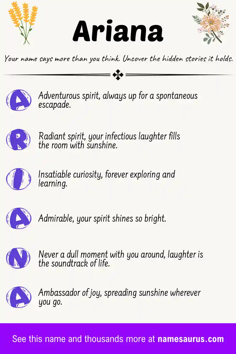 Acrostic poem about Ariana.