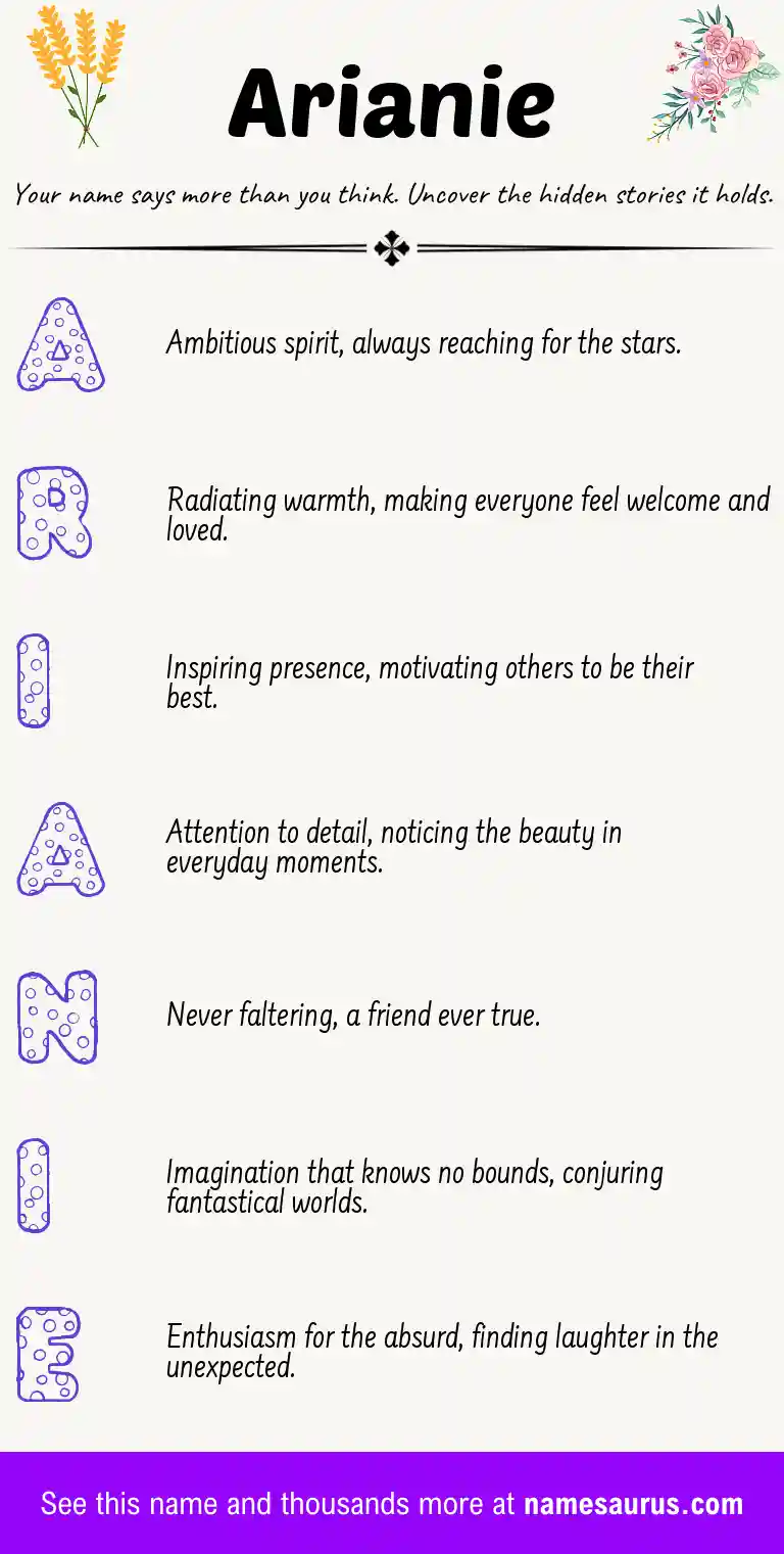 Acrostic poem about Arianie.