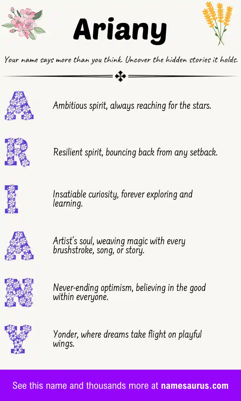 Acrostic poem about Ariany.