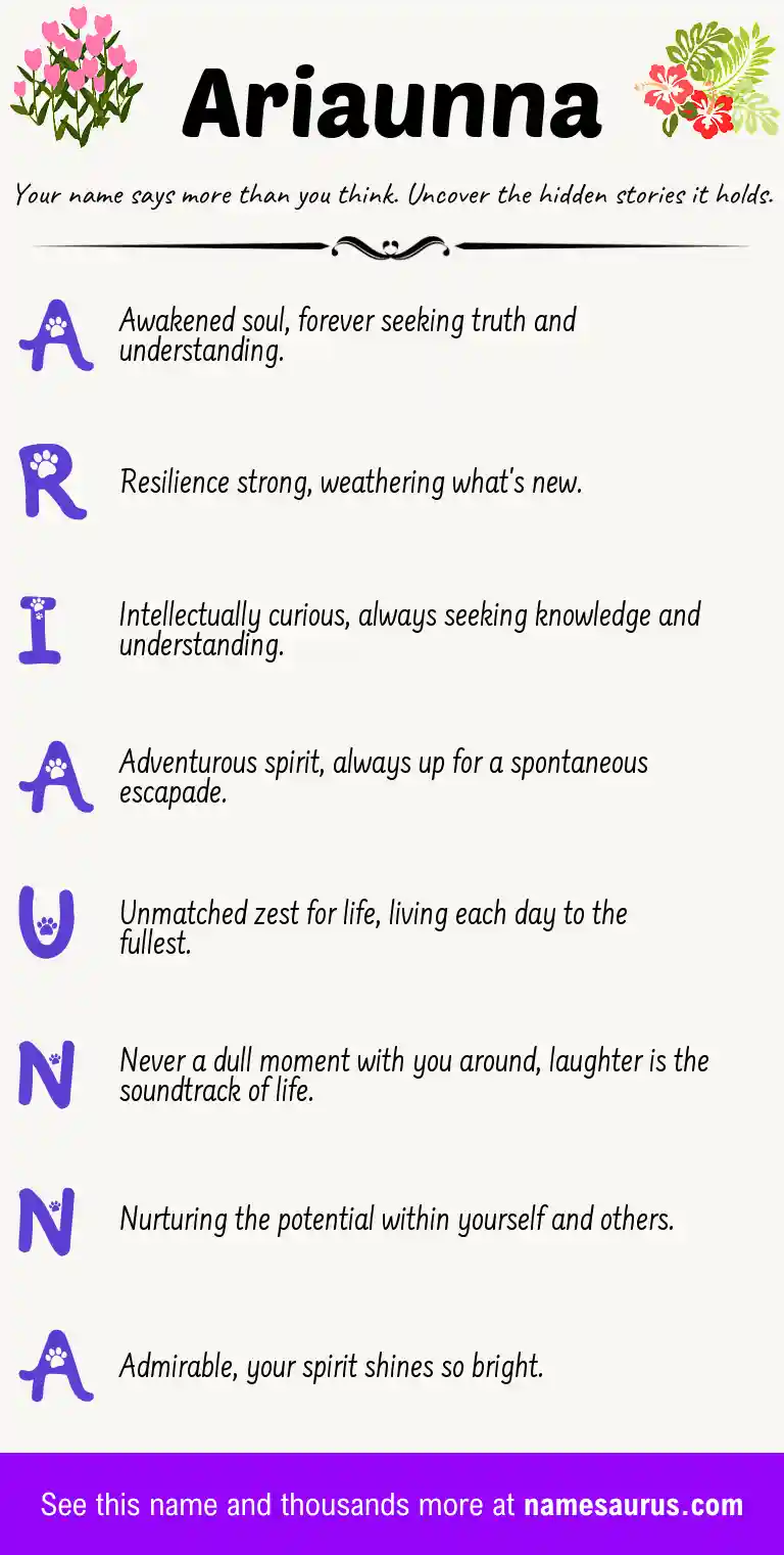Acrostic poem about Ariaunna.