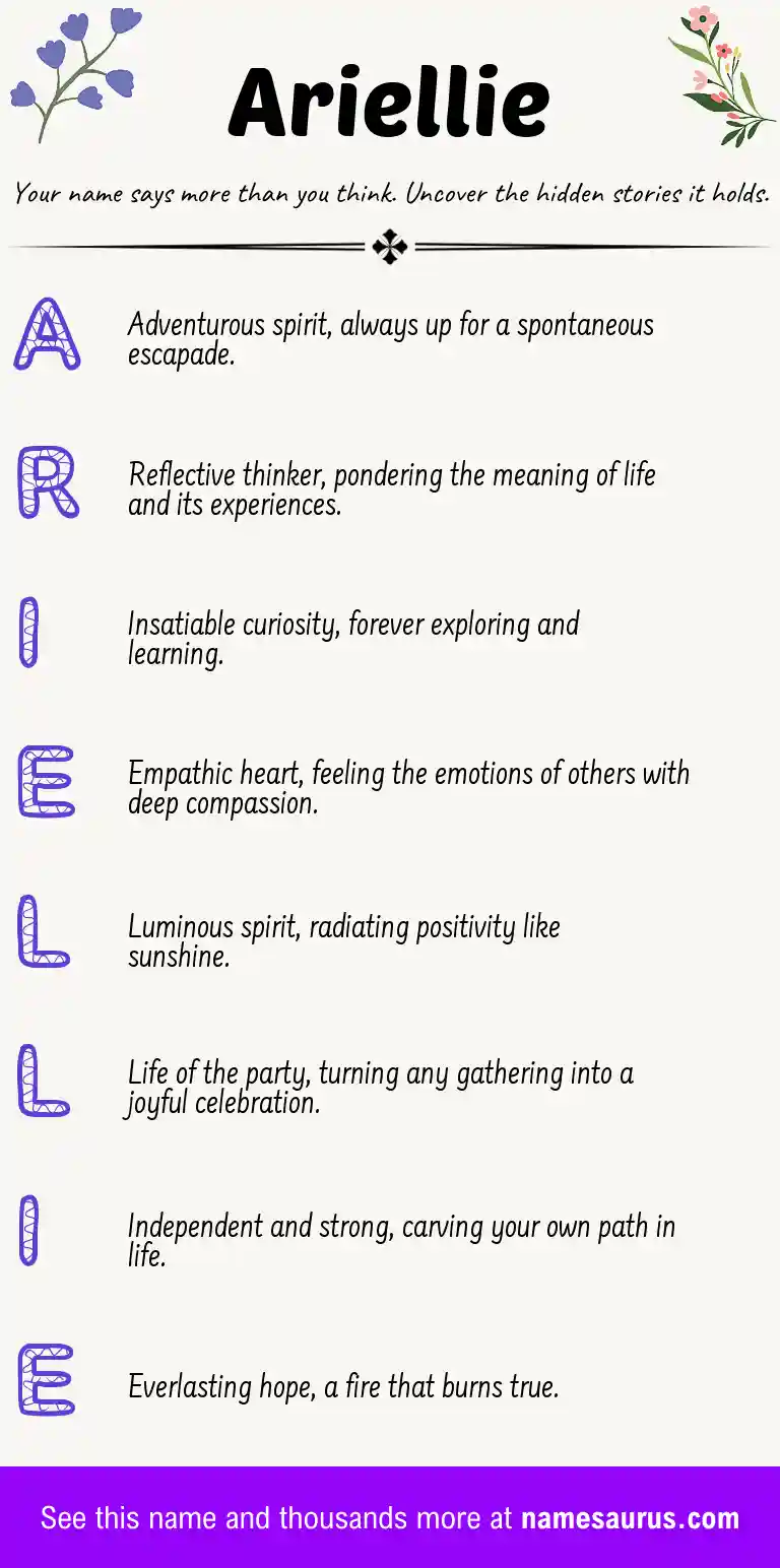 Acrostic poem about Ariellie.