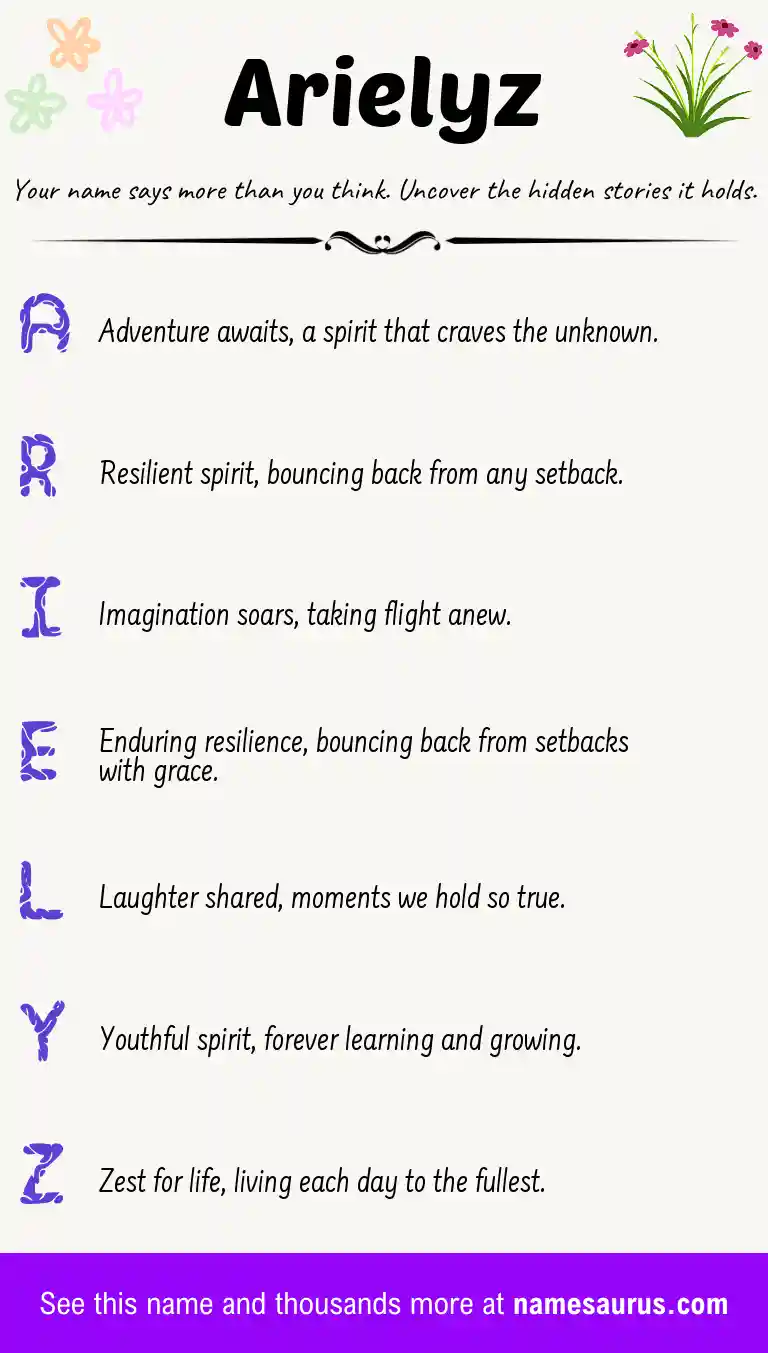 Acrostic poem about Arielyz.