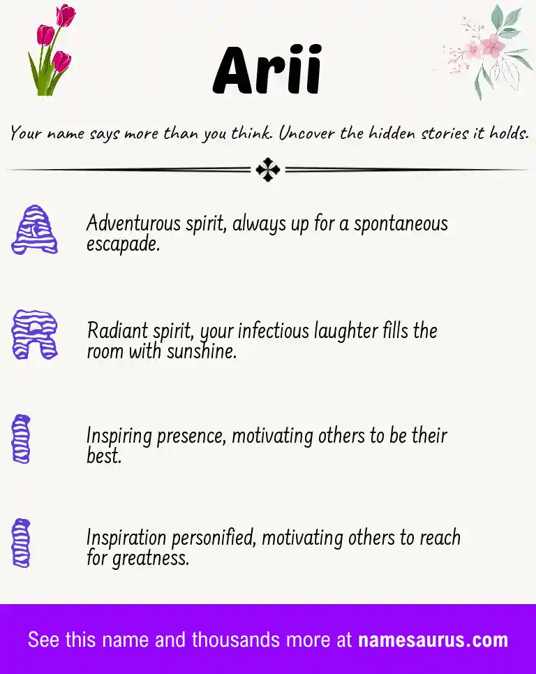 Acrostic poem about Arii.